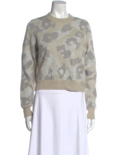Pre-owned Rag & Bone Mohair Printed Sweater In Gray