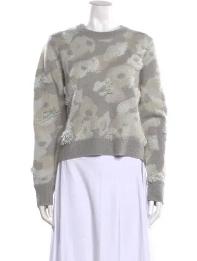 Pre-owned Rag & Bone Mohair Printed Sweater In Gray