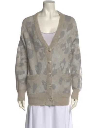 Pre-owned Rag & Bone Mohair Printed Sweater In Neutral