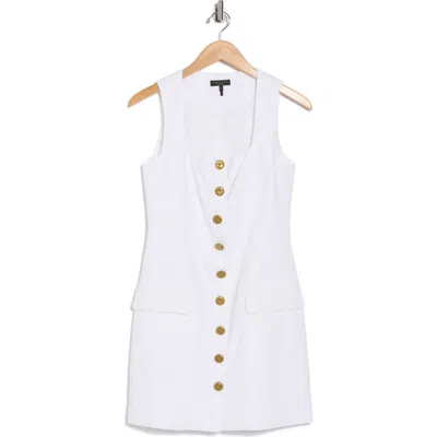 Rag & Bone Mona Sleeveless Cotton & Linen Minidress In White