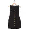 Rag & Bone Mona Sleeveless Cotton & Linen Minidress In Black