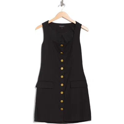 Rag & Bone Mona Sleeveless Cotton & Linen Minidress In Black
