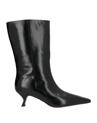 Rag & Bone Mott Boot Woman Boot Black Size 8.5 Leather In Animal Print