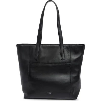 Rag & Bone Mott Leather Tote In Bla
