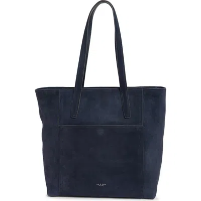 Rag & Bone Mott Suede Tote In Nav