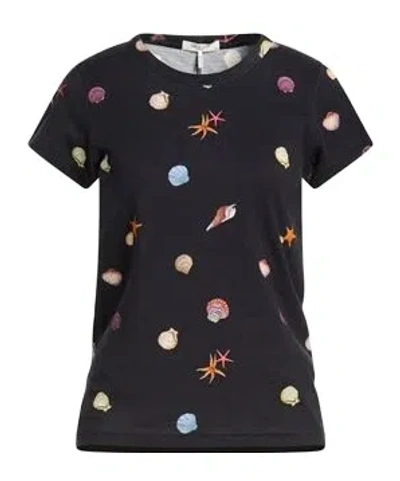 Rag & Bone Multi-color Printed T-shirt In Black