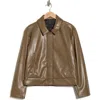 Rag & Bone Myla Faux Leather Jacket In Brown