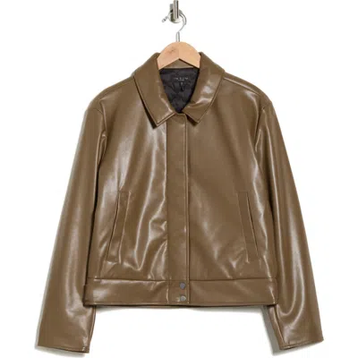 Rag & Bone Myla Faux Leather Jacket In Brown