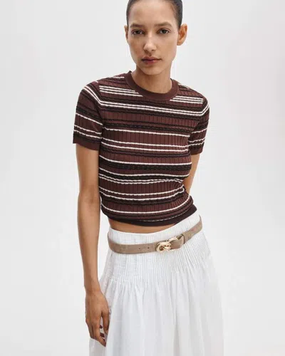 Rag & Bone Nara Italian Suede Belt In Brown