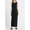 Rag & Bone Natalia Boat Neck Sleeveless Maxi Dress In Black