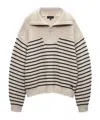 Rag & Bone Natalia Cashmere Half-zip Sweater In Brown