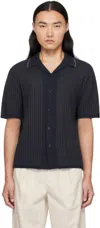Rag & Bone Navy Harris Camp Shirt In Salute