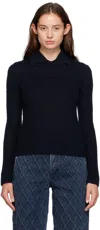 Rag & Bone Navy Madix Polo In Navy