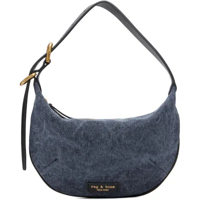 Rag & Bone Navy Mercer Small Canvas Bag In Midnight