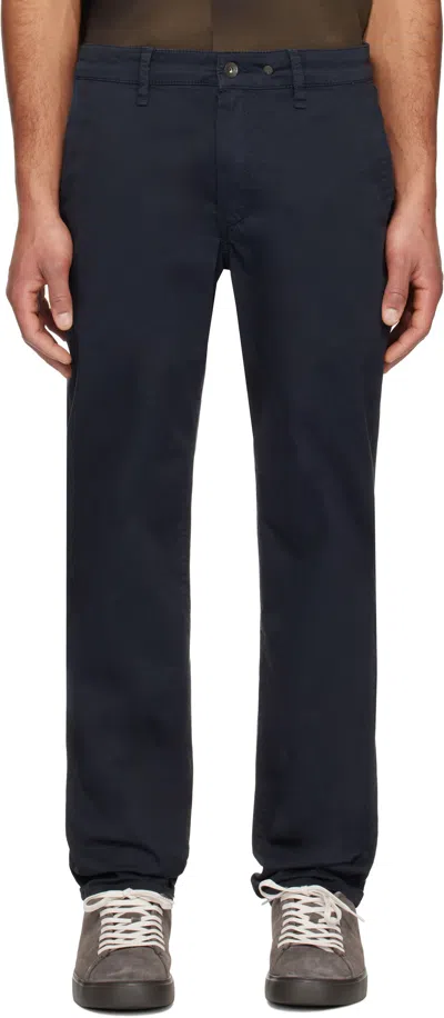 Rag & Bone Navy Standard Chino Trousers In Salute