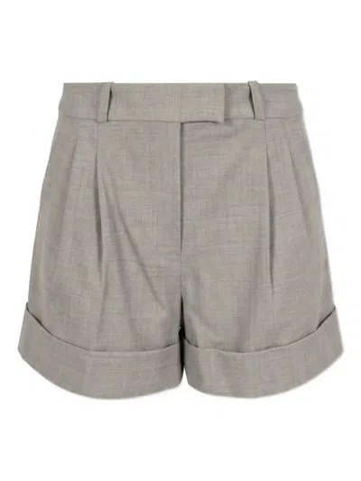 Rag & Bone Neila Pleated Cuffed Shorts In Gray