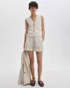 Rag & Bone Neila Striped Cuffed-hem Shorts In Multi