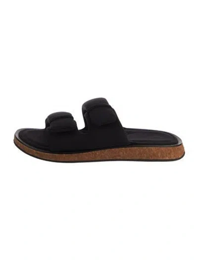 Pre-owned Rag & Bone Neoprene Slides In Black