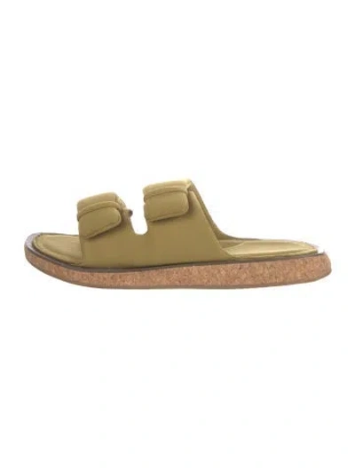 Pre-owned Rag & Bone Neoprene Slides In Green/neutrals