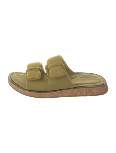 Pre-owned Rag & Bone Neoprene Slides In Green/neutrals
