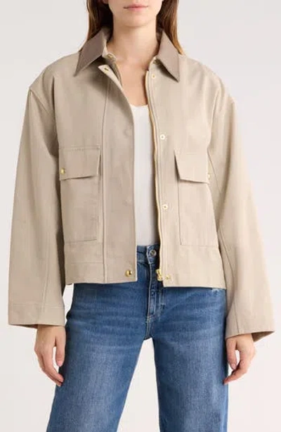 Rag & Bone Nessa Faux Leather Collar Coat In Sanst
