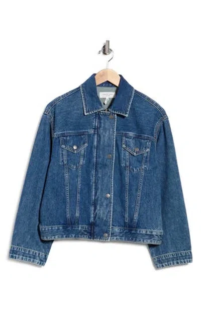 Rag & Bone Nessa Trucker Jacket In Blue