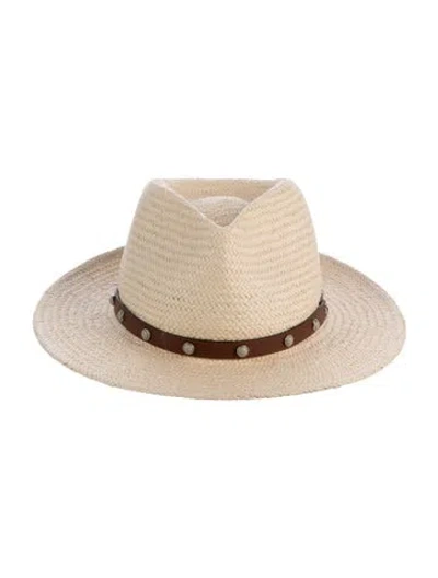 Pre-owned Rag & Bone Neutral Straw Panama Hat In Neutrals