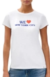 Rag & Bone New York City Cotton Grpahic T-shirt In White