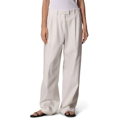 Rag & Bone Newman Pleated Cotton & Linen Wide Leg Pants