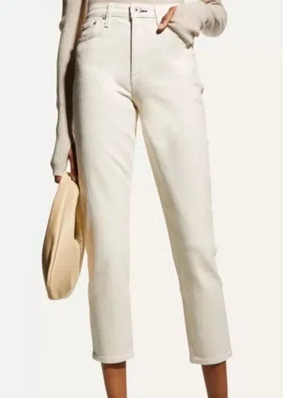 Rag & Bone Nina High-rise Ankle Cigarette Jean In Ecru In Multi