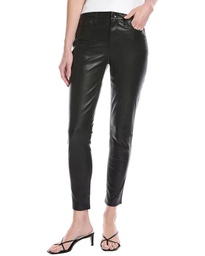Rag & Bone Nina High-rise Leather Ankle Skinny Pant In Black