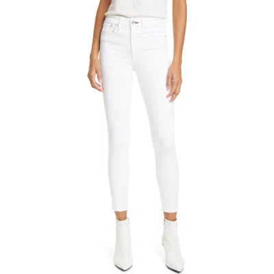 Rag & Bone Nina High Waist Ankle Skinny Jeans In White