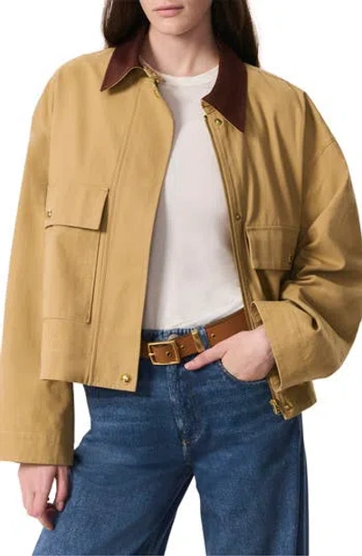 Rag & Bone Nonie Cotton Jacket With Removable Lining In Brown