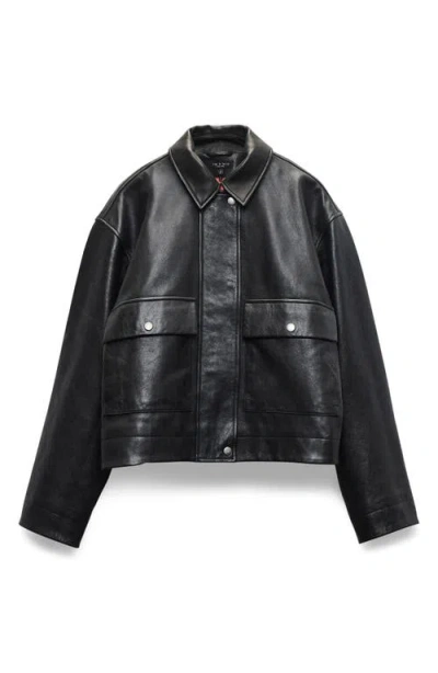 Rag & Bone Nonie Leather Jacket In Black