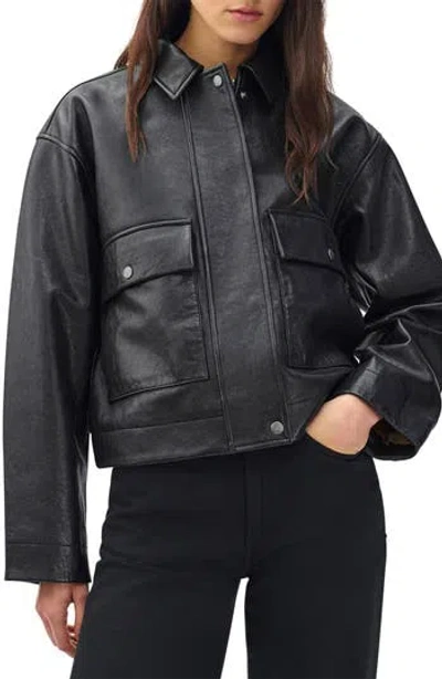 Rag & Bone Nonie Leather Jacket In Black