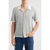 Rag & Bone Norton Knit Camp Shirt In Gray