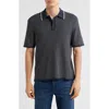 Rag & Bone Norton Knit Polo In Gray