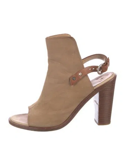 Pre-owned Rag & Bone Nubuck Slingback Sandals In Neutral