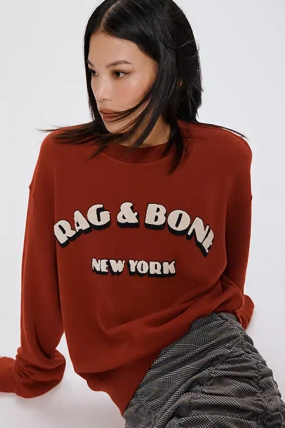 Rag & Bone Ny Vintage Terry Sweatshirt In Brown