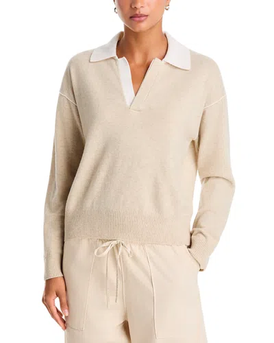 Rag & Bone Nyla Cashmere Polo Sweater In Ivory