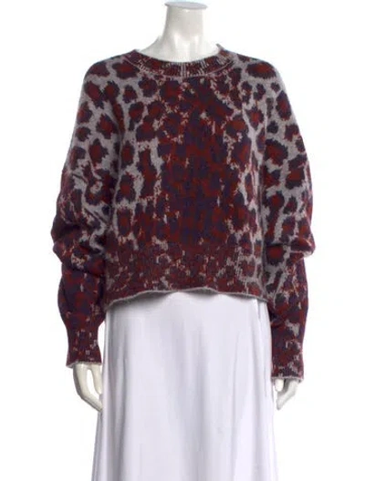 Pre-owned Rag & Bone Nylon Animal Print Sweater In Gray