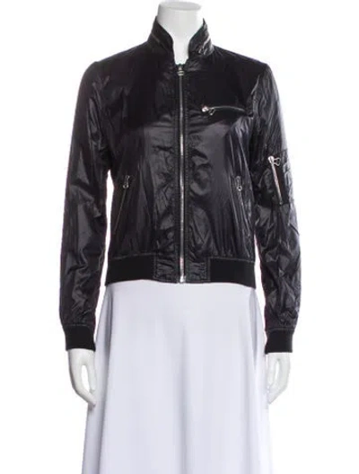 Pre-owned Rag & Bone Nylon Bomber Jacket In Black