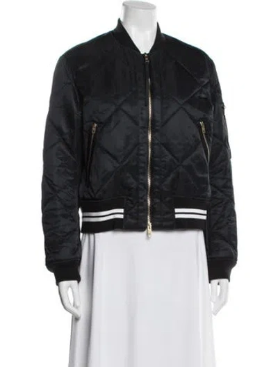 Pre-owned Rag & Bone Nylon Bomber Jacket In Black