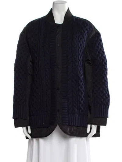 Pre-owned Rag & Bone Nylon Bomber Jacket In Blue