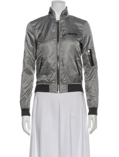 Pre-owned Rag & Bone Nylon Bomber Jacket In Gray