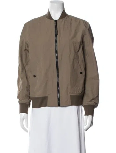 Pre-owned Rag & Bone Nylon Bomber Jacket In Green