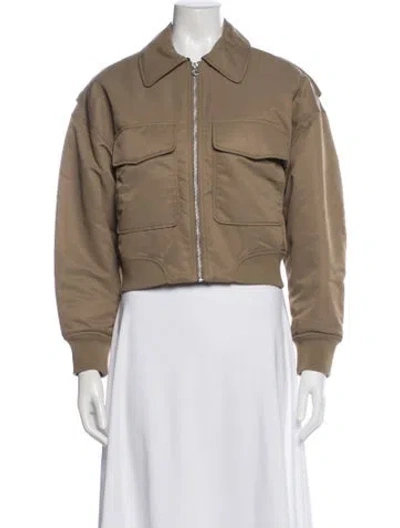 Pre-owned Rag & Bone Nylon Bomber Jacket In Green