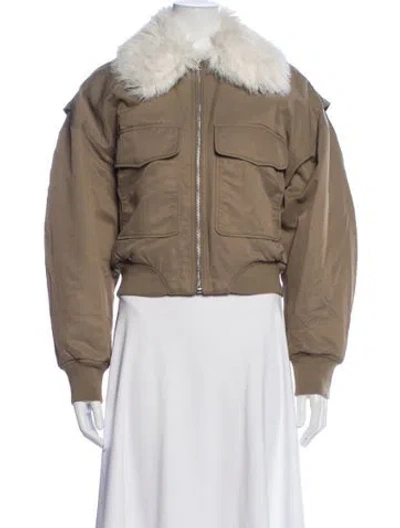 Pre-owned Rag & Bone Nylon Bomber Jacket In Green