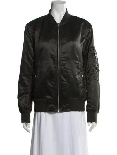 Pre-owned Rag & Bone Nylon Bomber Jacket In Green