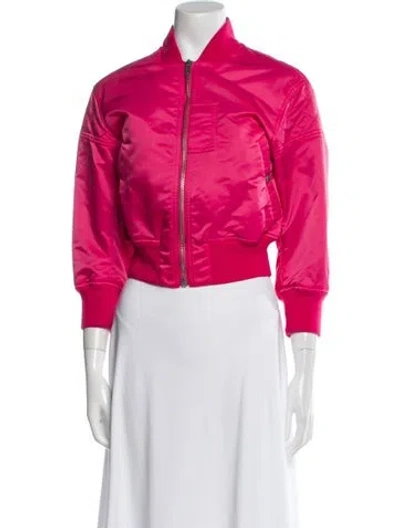 Pre-owned Rag & Bone Nylon Bomber Jacket In Pink